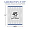 Avery TrueBlock Matte White Paper Labels, 1/2" x 2-1/2" Barbell